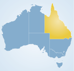 Map showing NSW