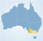 Map showing NSW